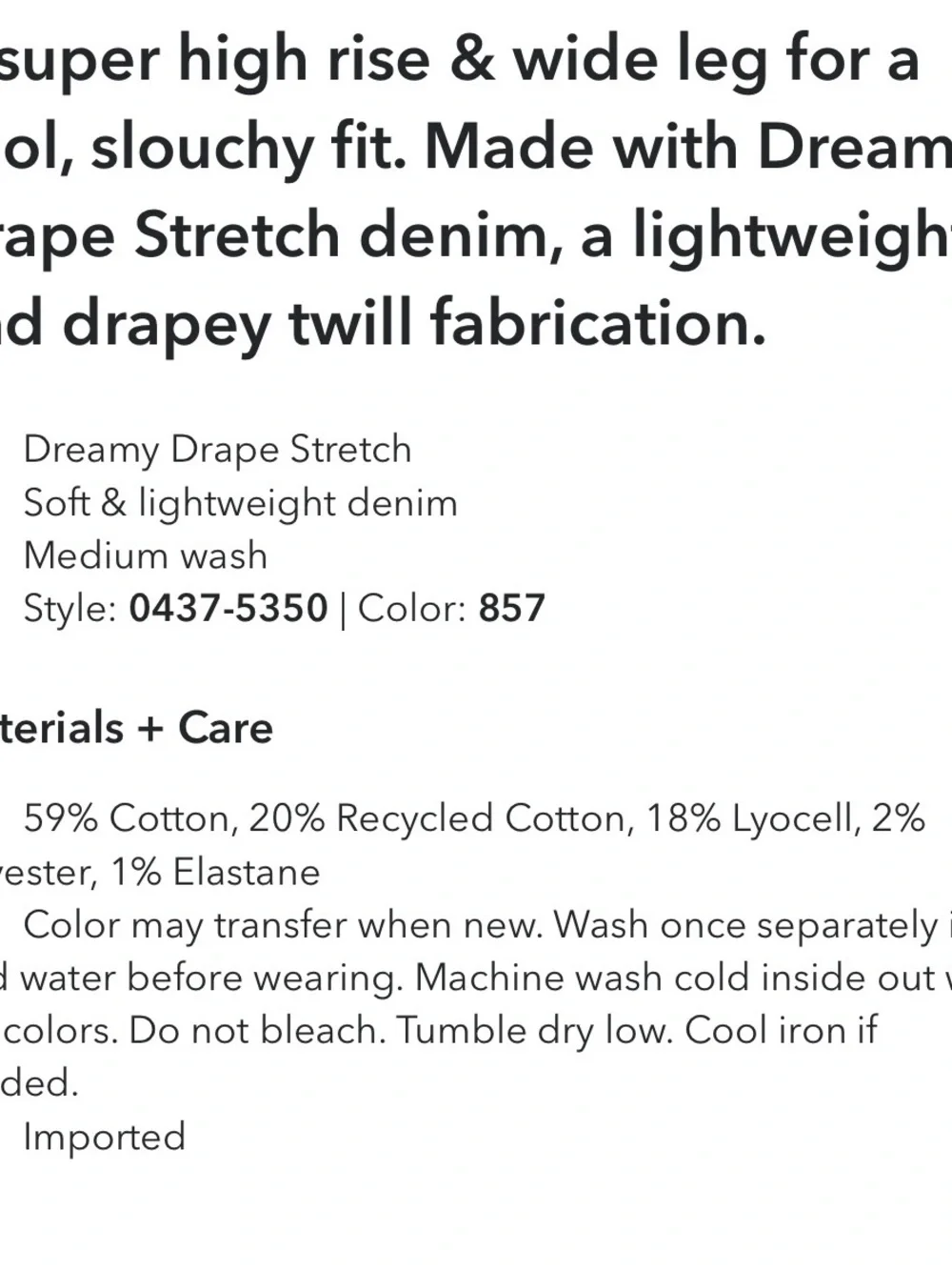 AE dreamy drape stretch super high-rise baggy wide leg jean - Picture 10 of 10